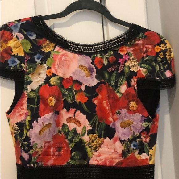 Alice Olivia black floral dress - Picture 2 of 5